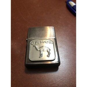 Vintage Zippo Camel Cigarettes Chrome Promotional  Lighter w/ Case Not Tested